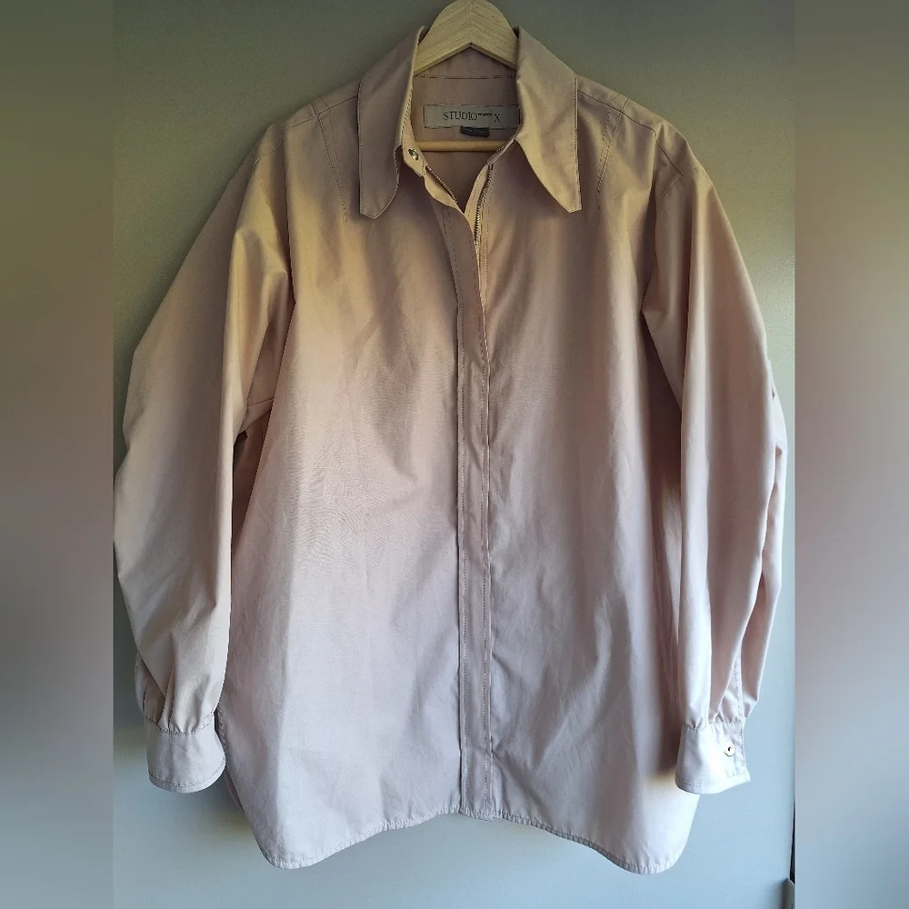 Studio Tomboy Oversized Shacket Jacket Bone Beige M L Korean Streetwear Overfit